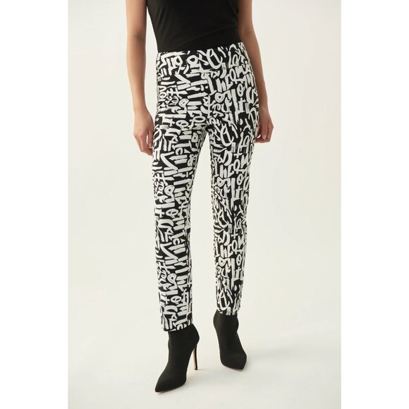 Joseph Ribkoff Pants - Joseph Ribkoff Women’s Pants Size 8 Black/White Elastic Waist Stretch